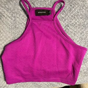 Hot pink crop top